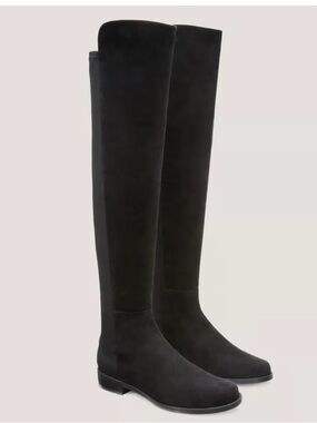 Stuart Weitzman 5050 Black Over-the-Knee Suede Boots